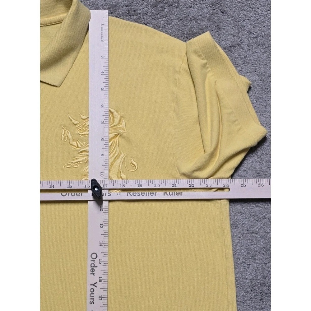 Vintage Y2K Ecko Unlimited Polo Mens XL Butter Yellow Big Rhino Embroidered Logo - Picture 16 of 16